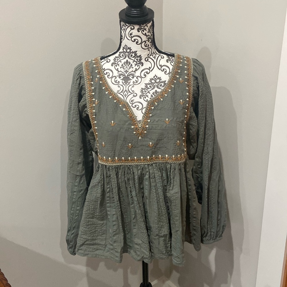 World Market Olive Green Top